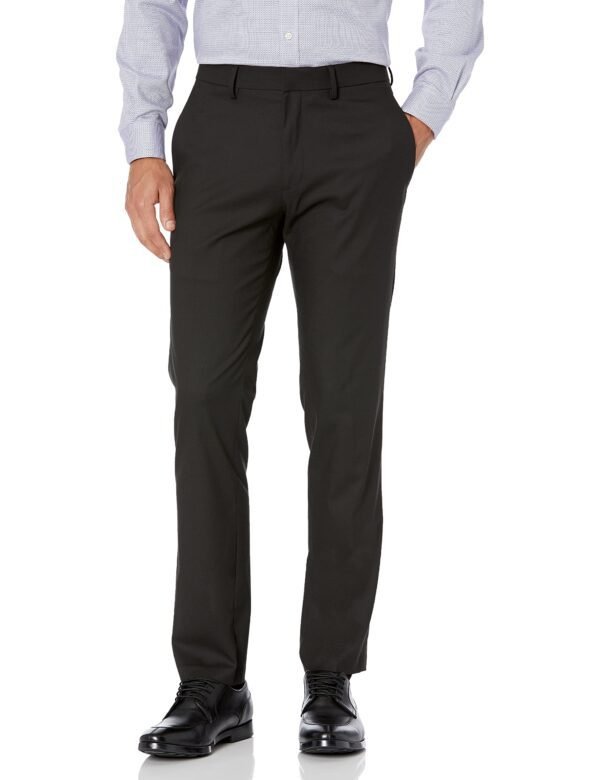 Men's Shadow Check Stretch Slim Fit Dress Pant