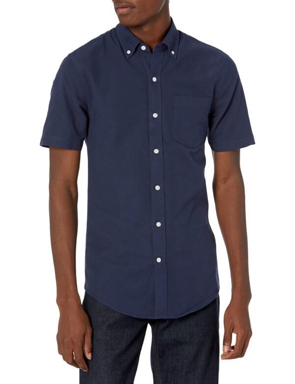 Men's Slim-Fit Short-Sleeve Pocket Shirt