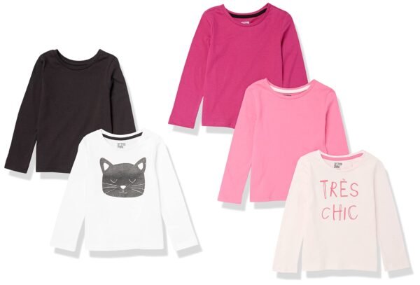 Girls and Toddlers' Long-Sleeve T-Shirts, Multipacks