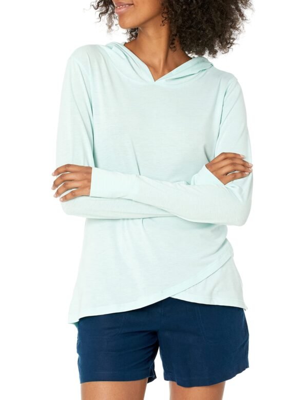 Women's Studio Relaxed-Fit Long-Sleeve Cross-Front Hoodie