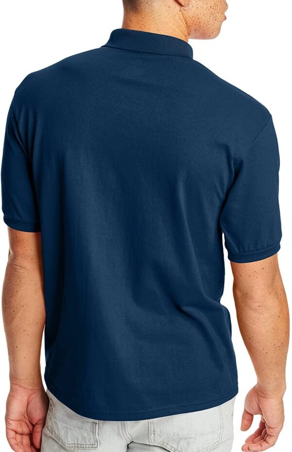 Men's Jersey Short Sleeve Polo Shirt with Pocket - Image 2